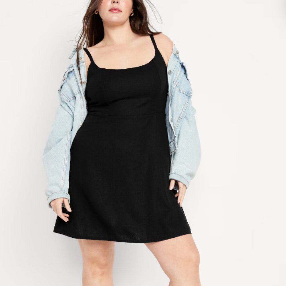 Old Navy = Fit & Flare Cami Mini Dress - Black